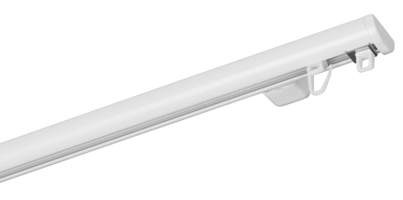 Szyna aluminiowa pojedyncza kompletna biała ZD-150 Agrafka - obrazek 4