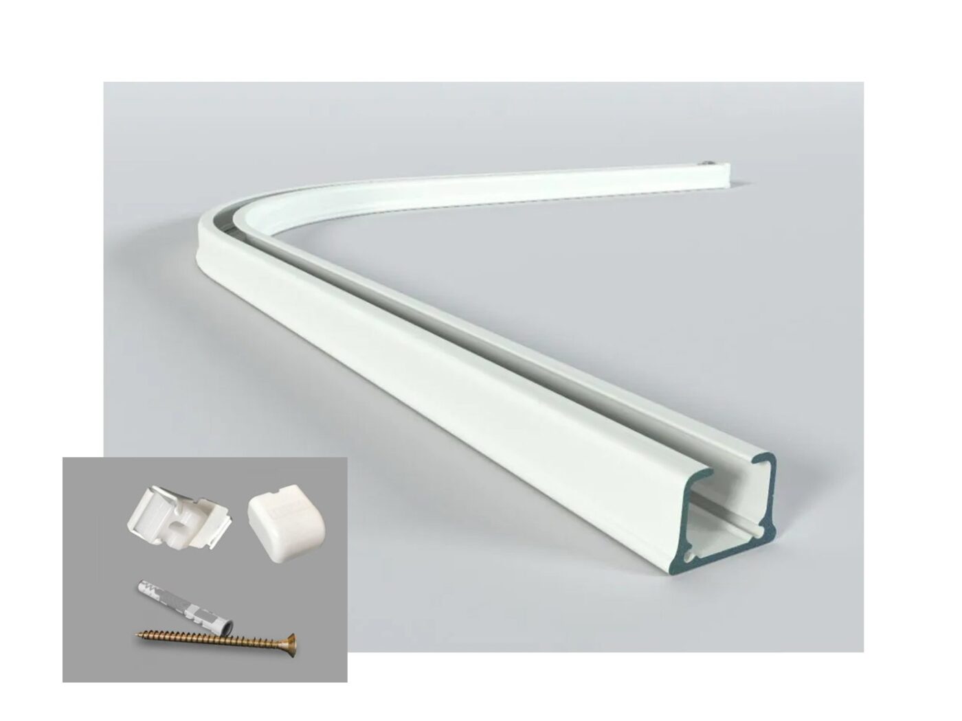 Łuk 90 stopni do karnisza sufitowego ZS – akcesorium aluminiowe