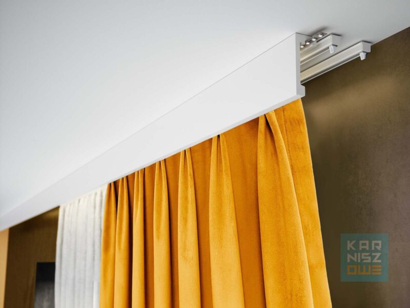 Maskownica karnisza Creativa LK-01 LightBlocker 10×244 cm – biała listwa karniszowa z miejscem na LED