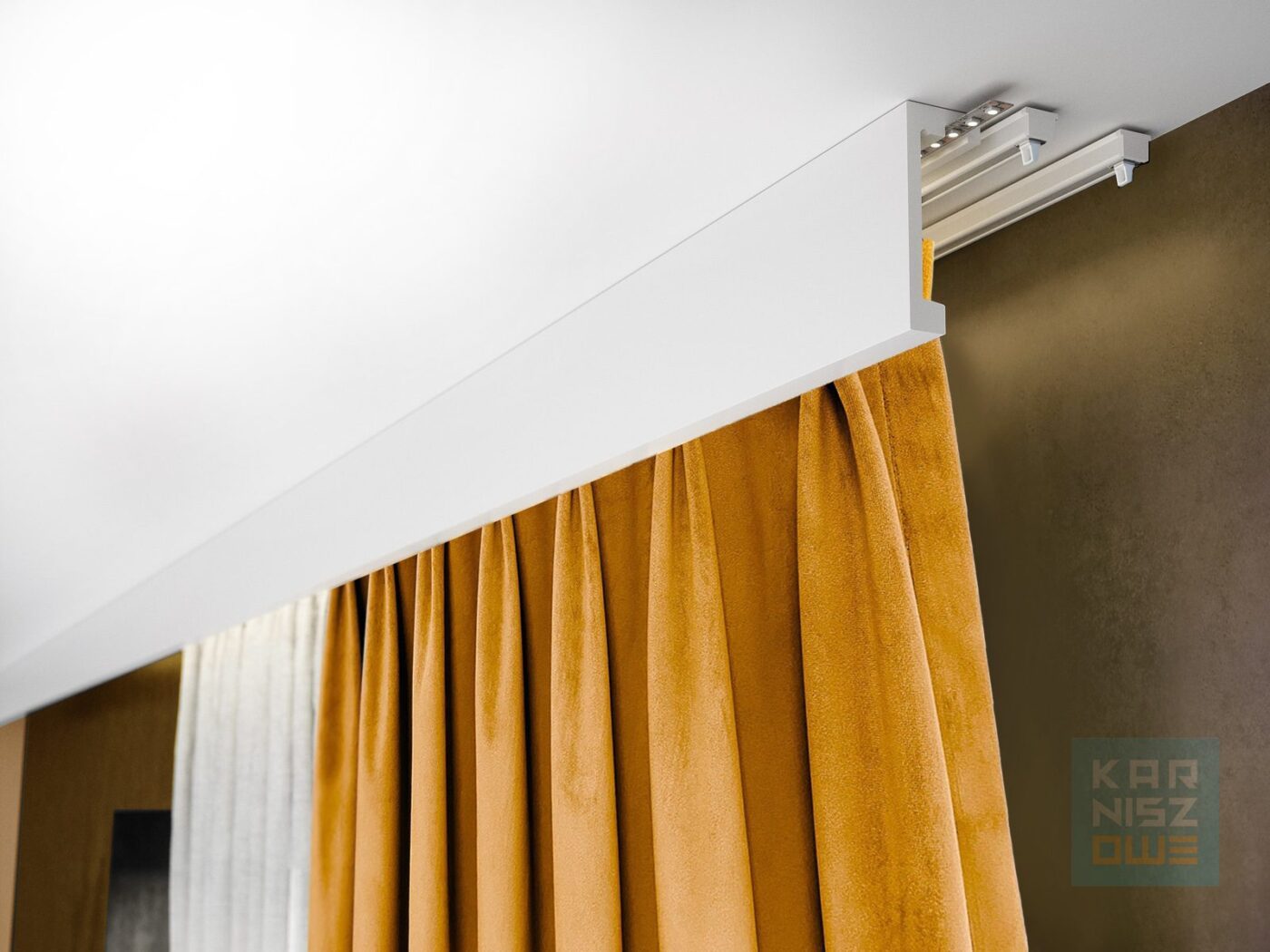 Maskownica karnisza Creativa LK-03 LightBlocker 12×244 cm – listwa karniszowa z miejscem na LED