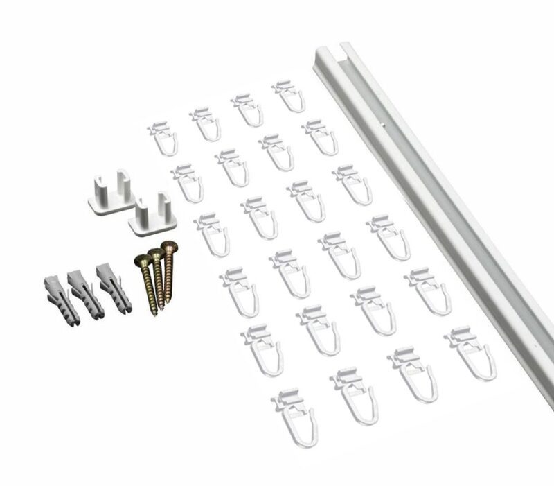 Szyna aluminiowa pojedyncza kompletna biała CHI-200A - obrazek 8