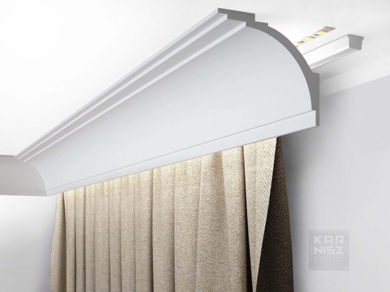 Maskownica karnisza Mardom Decor MD105 LightGuard LED zamontowana przy suficie