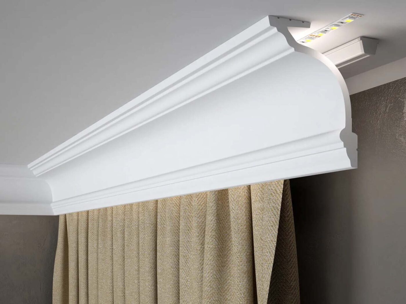 Maskownica karnisza Mardom Decor MD156 LightGuard LED z zasłoną we wnętrzu