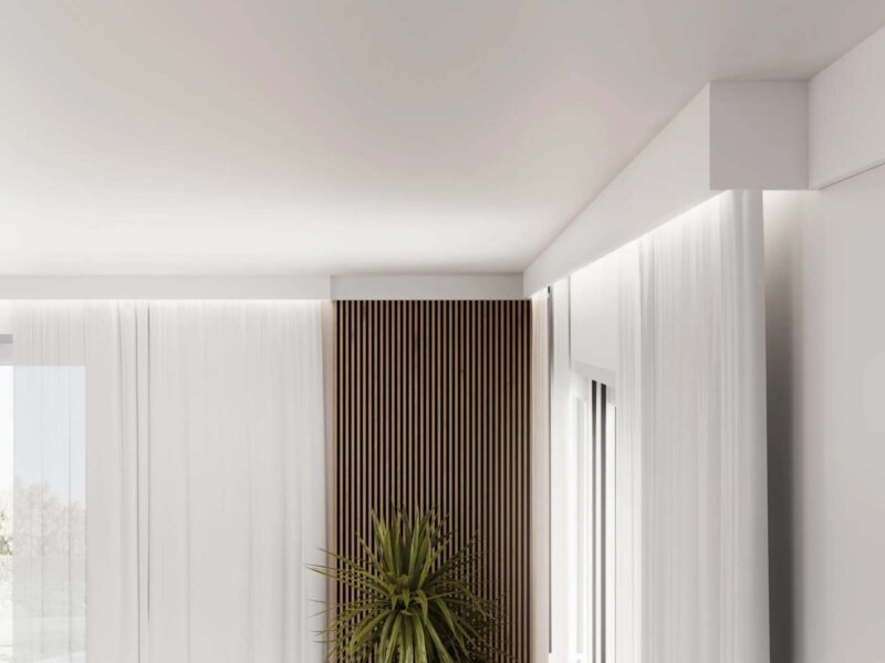 Maskownica karnisza Mardom Decor QL026 zastosowana we wnętrzu pokoju