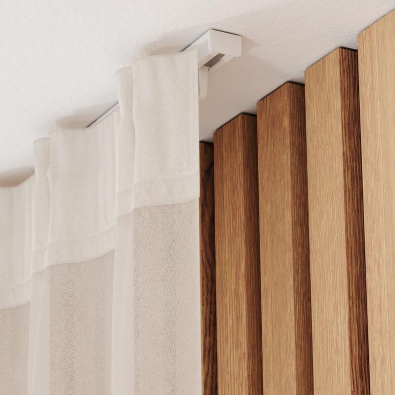 Szyna aluminiowa pojedyncza kompletna biała CHI-200A - obrazek 4