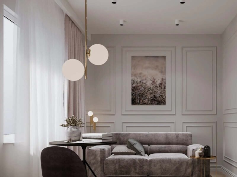 Maskownica karnisza Mardom Decor QL046 zastosowana w stylowym wnętrzu