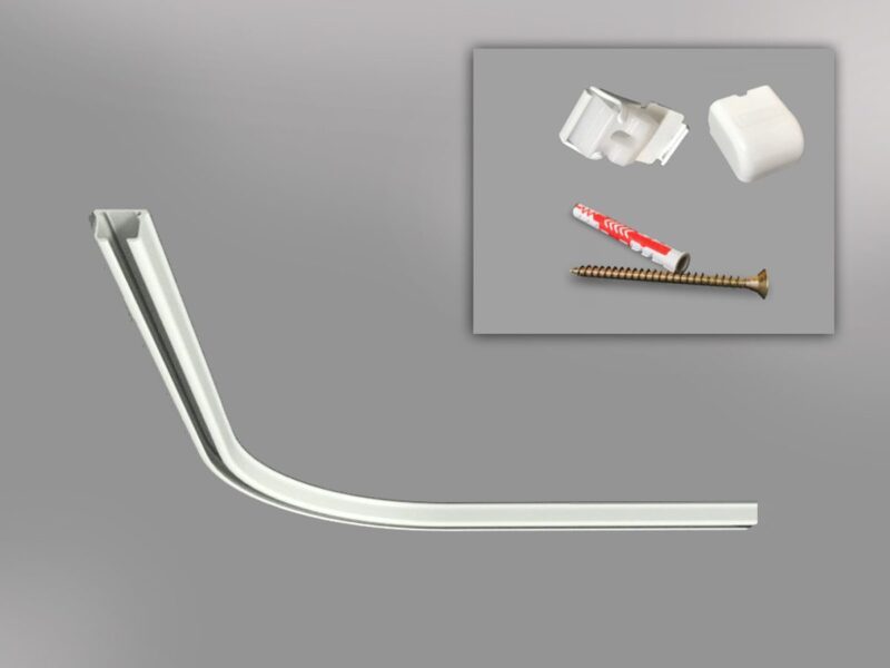 Łuk 90' do szyn karniszowych ZS Creativa + akcesoria