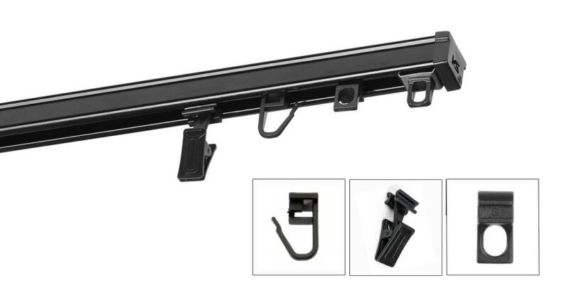 Szyna aluminiowa pojedyncza kompletna czarna ZS-300 Oczko - obrazek 7