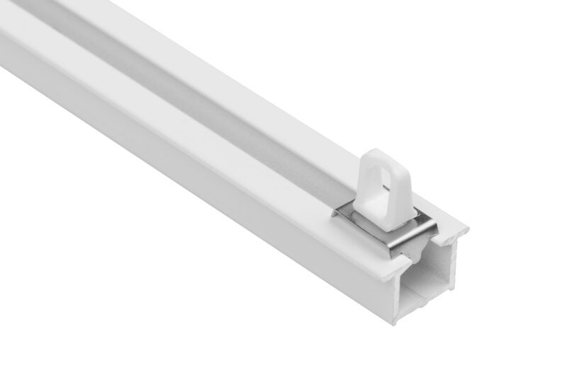 Szyna karniszowa podtynkowa aluminiowa kompletna biała PS-100 Żabka - obrazek 15