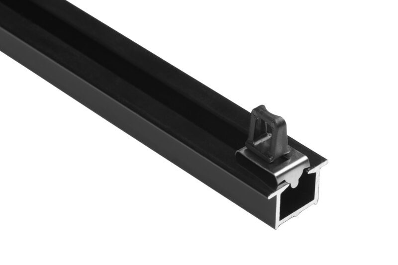 Szyna aluminiowa podtynkowa pojedyncza kompletna czarna PS-100 Żabka - obrazek 7