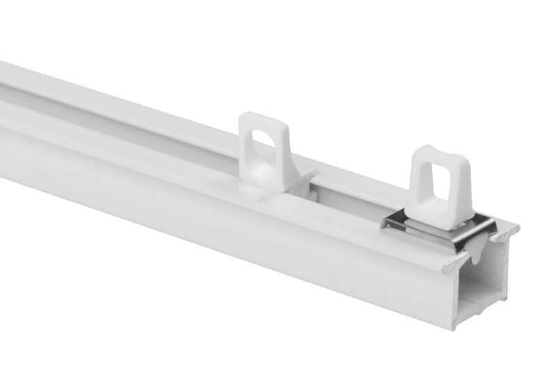 Szyna karniszowa podtynkowa aluminiowa kompletna biała PS-100 Żabka - obrazek 9