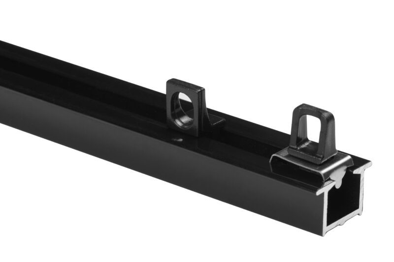 Szyna aluminiowa podtynkowa pojedyncza kompletna czarna PS-100 Żabka - obrazek 5