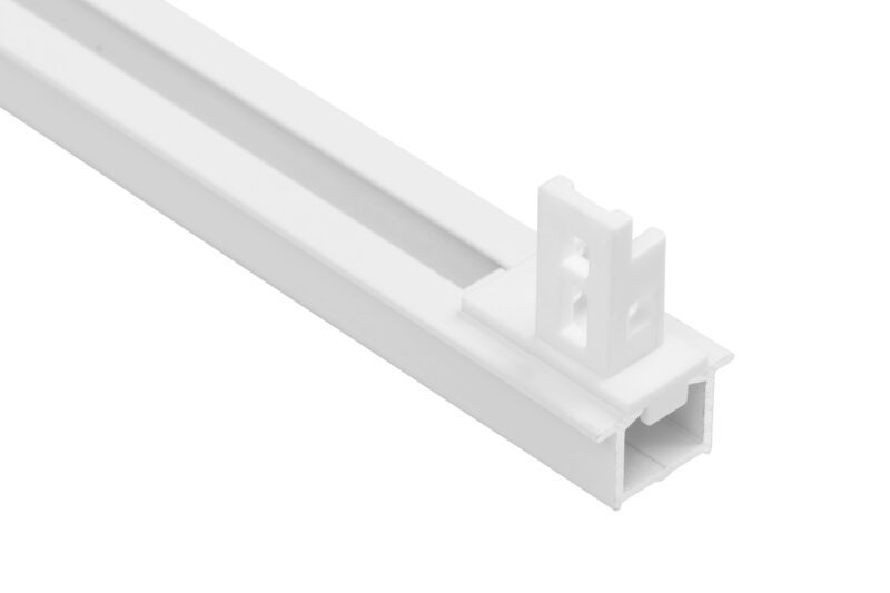 Szyna karniszowa podtynkowa aluminiowa kompletna biała PS-100 Żabka - obrazek 6