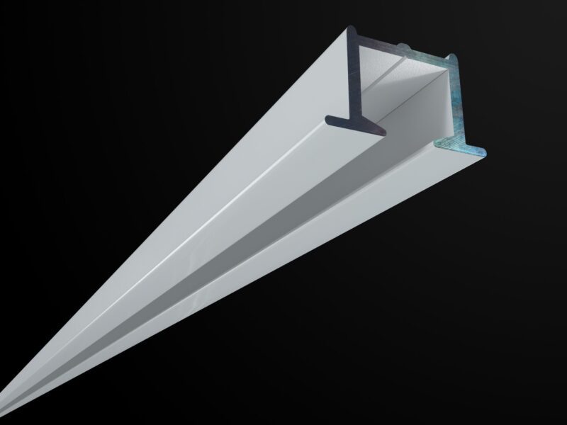 Szyna karniszowa podtynkowa aluminiowa kompletna biała PS-100 Żabka - obrazek 5