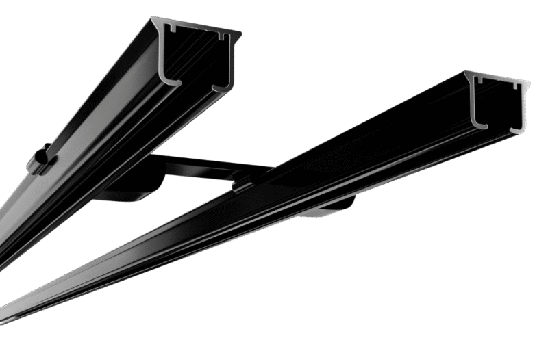 Szyna aluminiowa podwójna kompletna czarna ZS2-200 Żabka - obrazek 8