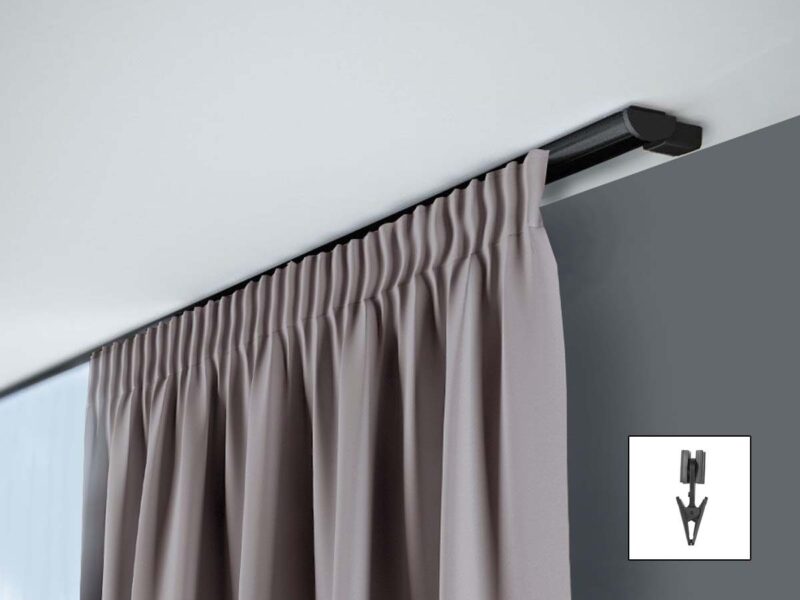 Szyna aluminiowa pojedyncza czarna ZD-100 Żabka