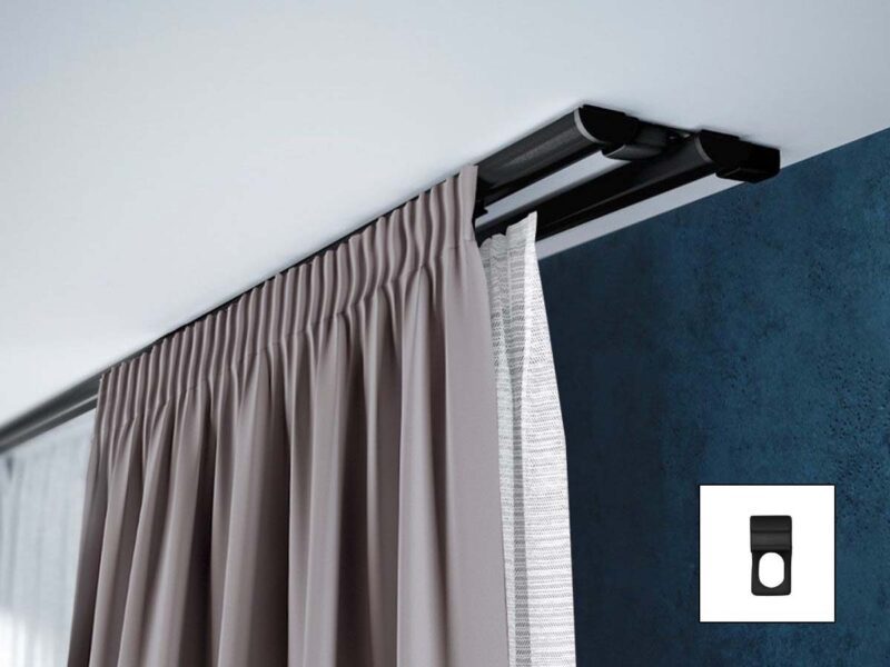 Szyna aluminiowa podwójna czarna ZD2-100 Oczko