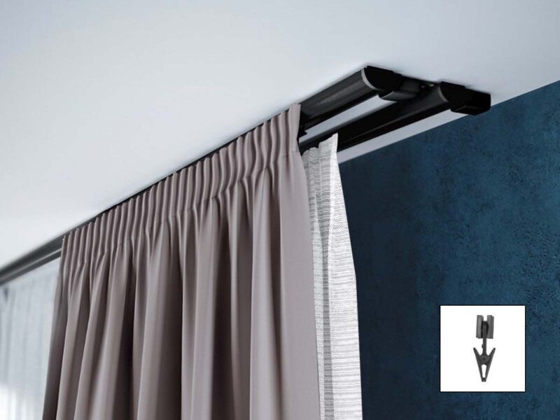 Szyna aluminiowa podwójna czarna ZD2-100 Żabka