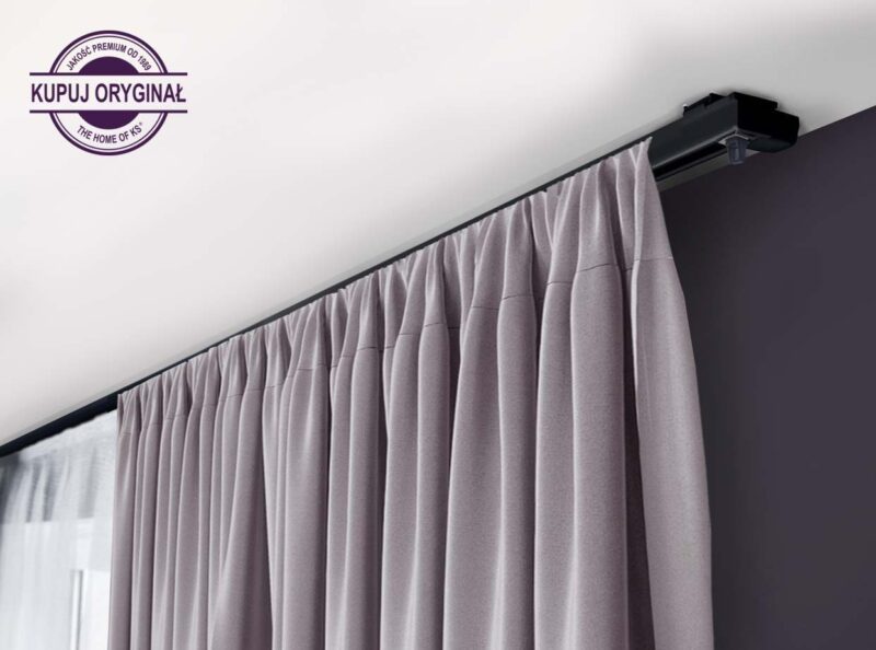 Szyna aluminiowa pojedyncza kompletna czarna ZS-300 Oczko - obrazek 3