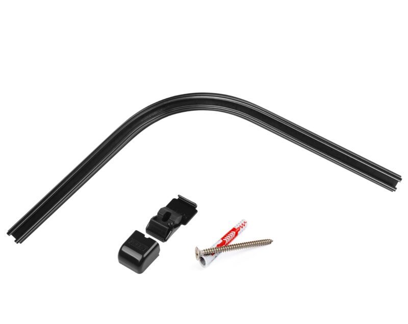 Szyna aluminiowa pojedyncza kompletna czarna ZS-300 Oczko - obrazek 8