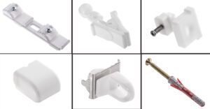 Zestaw karniszowy podwójny biały D-200 z żabkami - obrazek 6