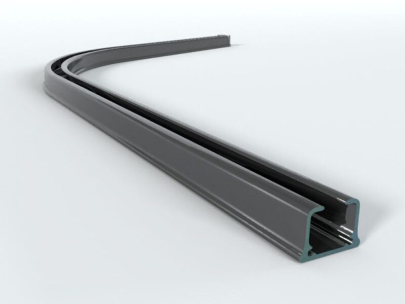 Szyna aluminiowa pojedyncza kompletna czarna ZS-300 Oczko - obrazek 11