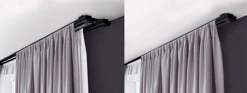 Szyna aluminiowa pojedyncza kompletna czarna ZS-300 Oczko - obrazek 4