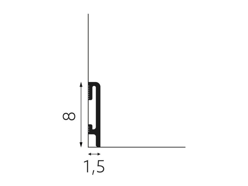 Listwa Przypodłogowa 8cm Durofit PF080K KASZMIR - obrazek 3