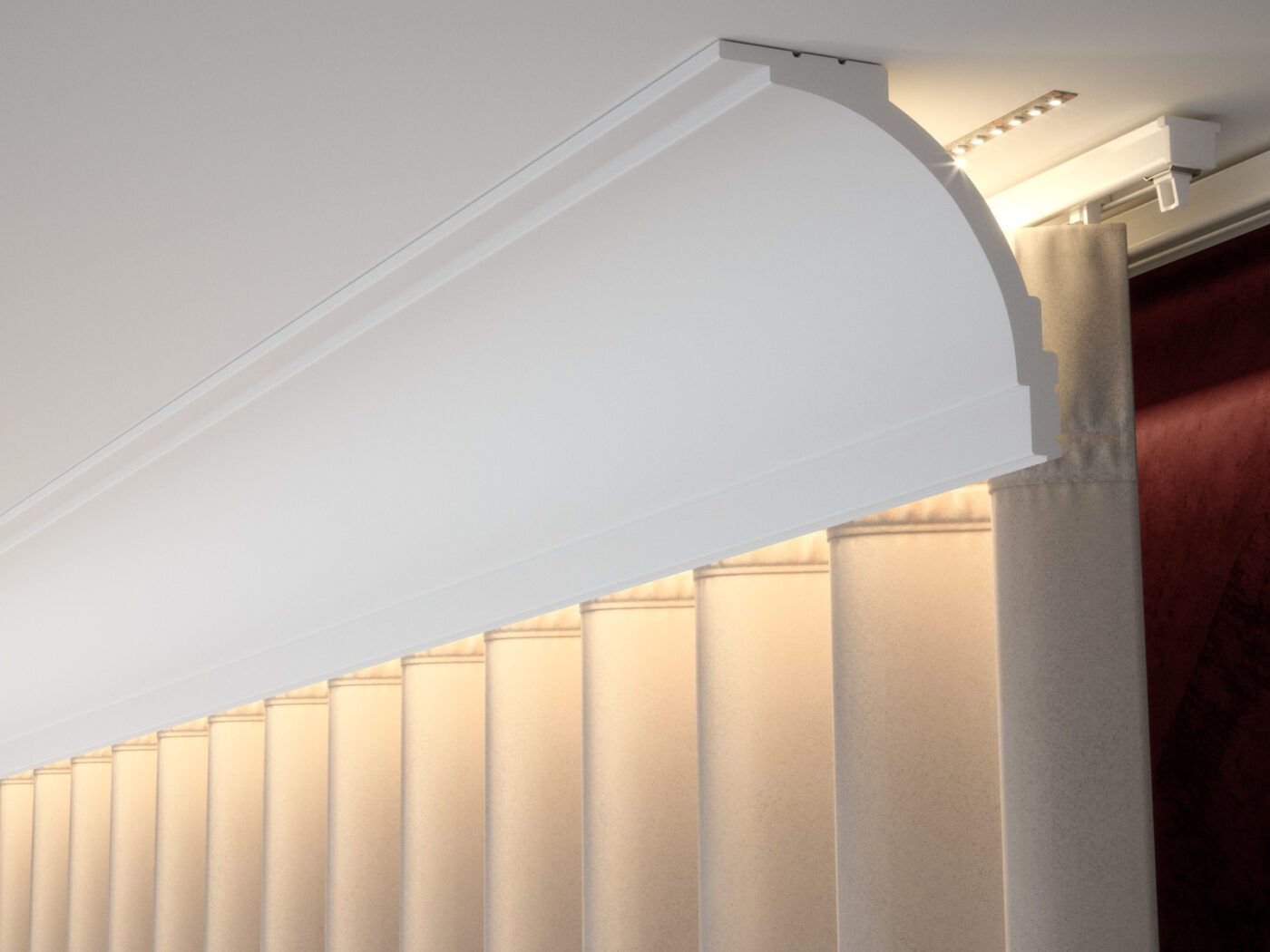 maskownica karnisza Creativa LK-06 12 cm LED LightBlocker aranżacja