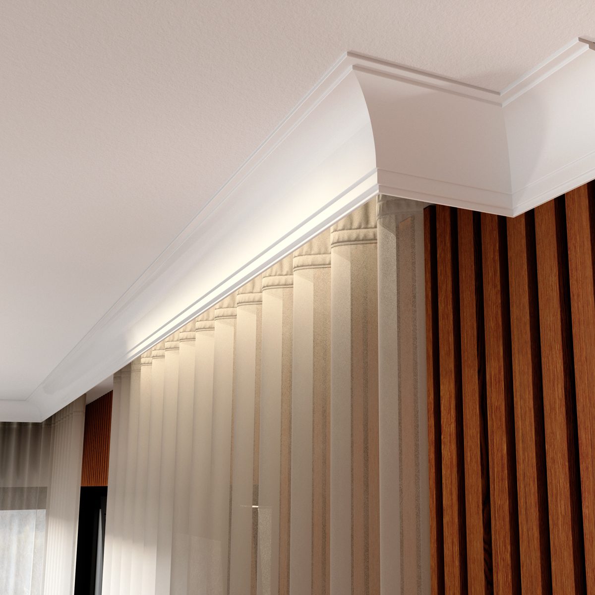 maskownica karnisza Creativa LK-06 LED wnętrze podświetlenie sufitu