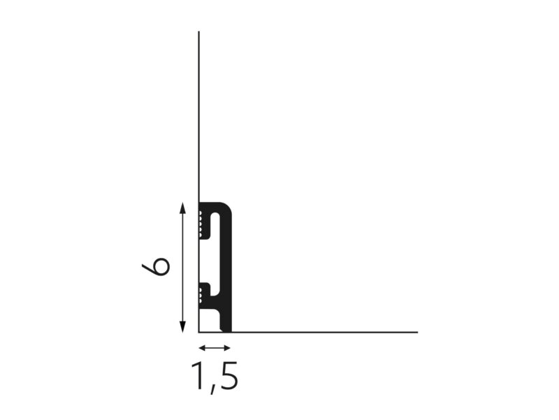 Listwa Przypodłogowa 6cm Durofit PF060 Biała - obrazek 3