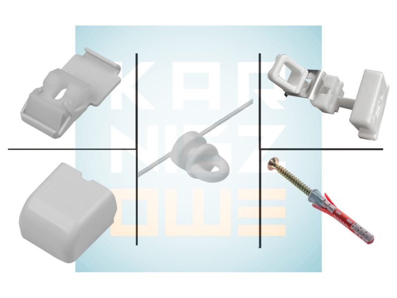 akcesoria montażowe do karnisza sufitowego Wave aluminiowego