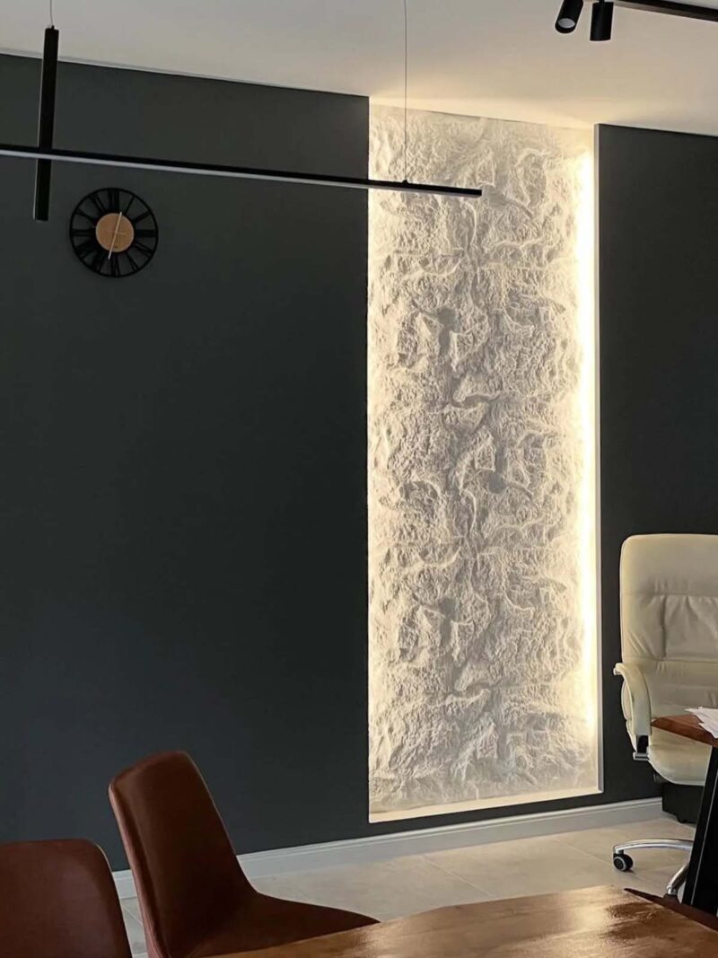 Panel ścienny Santero A2 Stone Touch – podświetlenie, aranżacja wnętrza