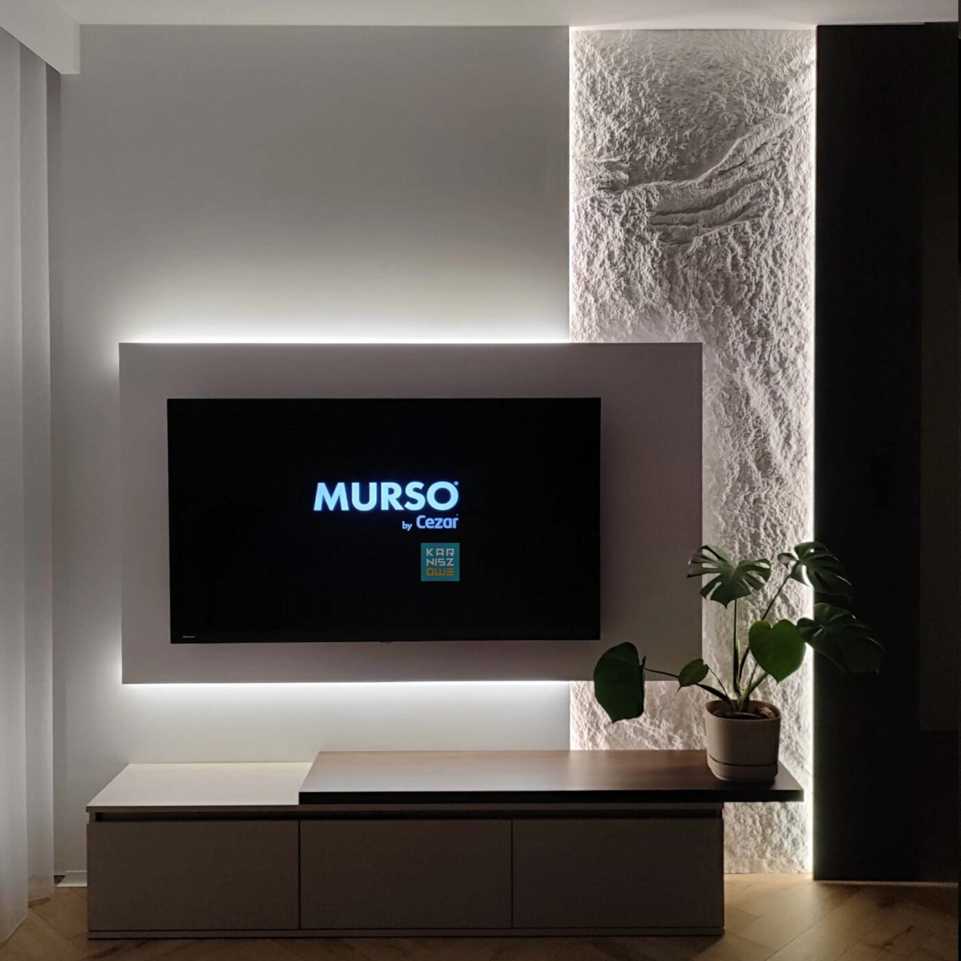 Panel ścienny Santero H1 Stone Touch Murso – aranżacja skalna na ścianie