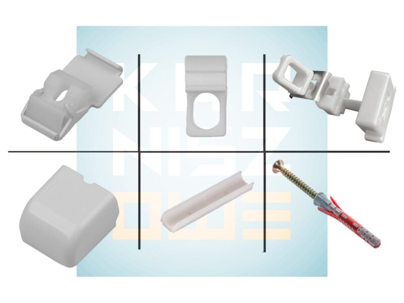 Zestaw akcesoriów do karnisza sufitowego ZS z oczkami i łącznikiem