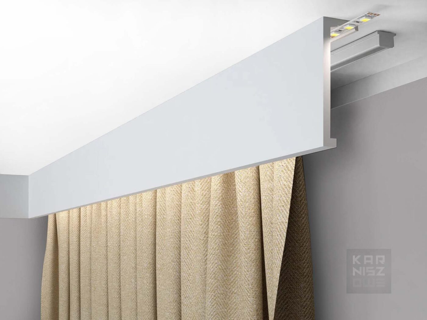 maskownica-karnisza-mardom-decor-gl035-lightguard-led Maskownica karnisza Mardom Decor QL035 LightGuard LED zamontowana przy suficie