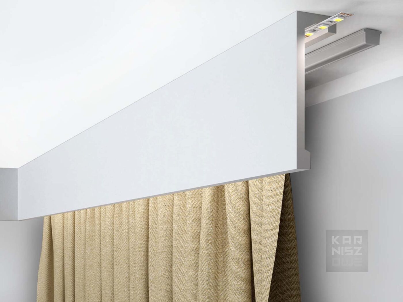 maskownica-karnisza-mardom-decor-ql036-lightguard-led Maskownica karnisza Mardom Decor QL036 LightGuard LED zamontowana przy suficie