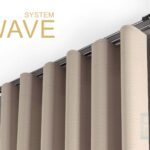 Karnisz sufitowy Wave 6 cm — pojedynczy 350 cm, aluminiowy czarny