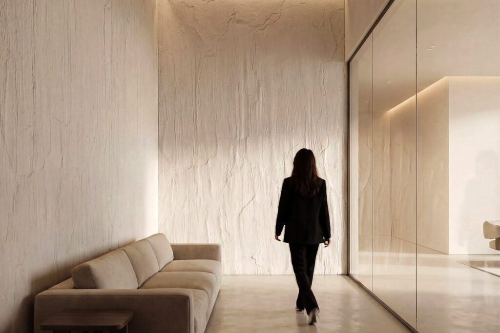 Panel ścienny Stone Touch FLEX – nowoczesna aranżacja wnętrza z efektem naturalnego kamienia