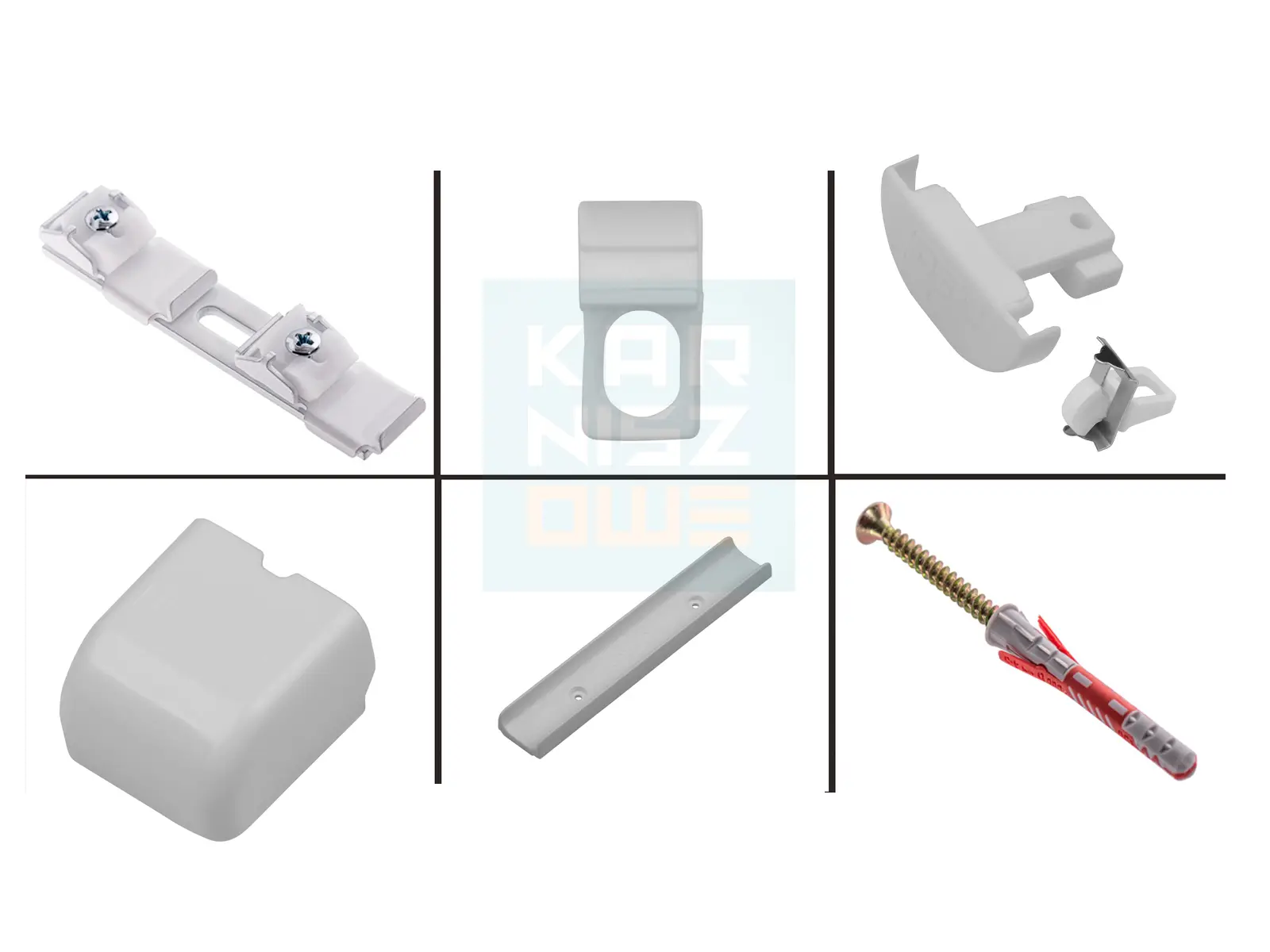 Zestaw karnisza ZD2 Creativa 500/2 cm z oczkami i łącznikami ZD
